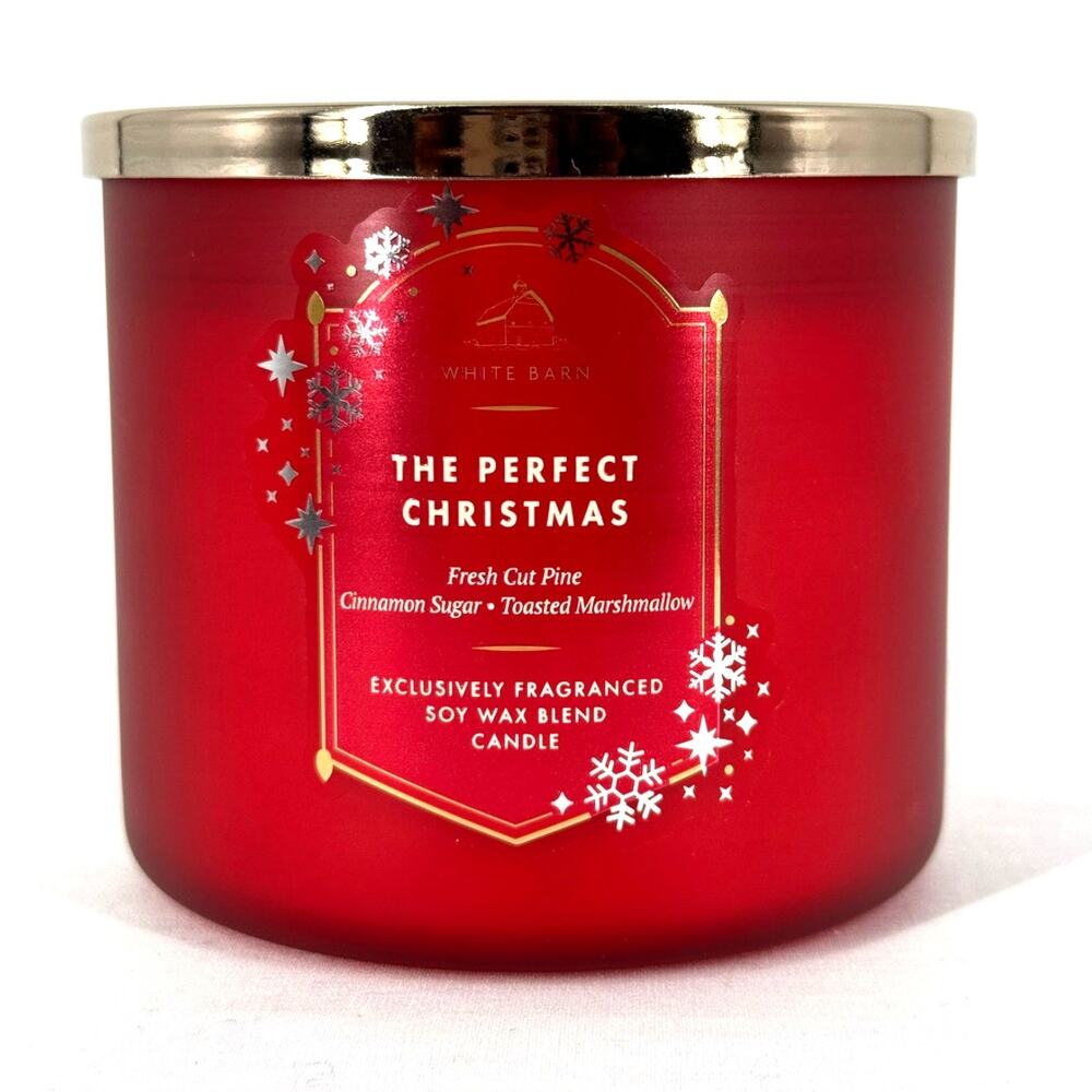 NEW Bath & Body Works The Perfect Christmas Holiday Scented 3-Wick